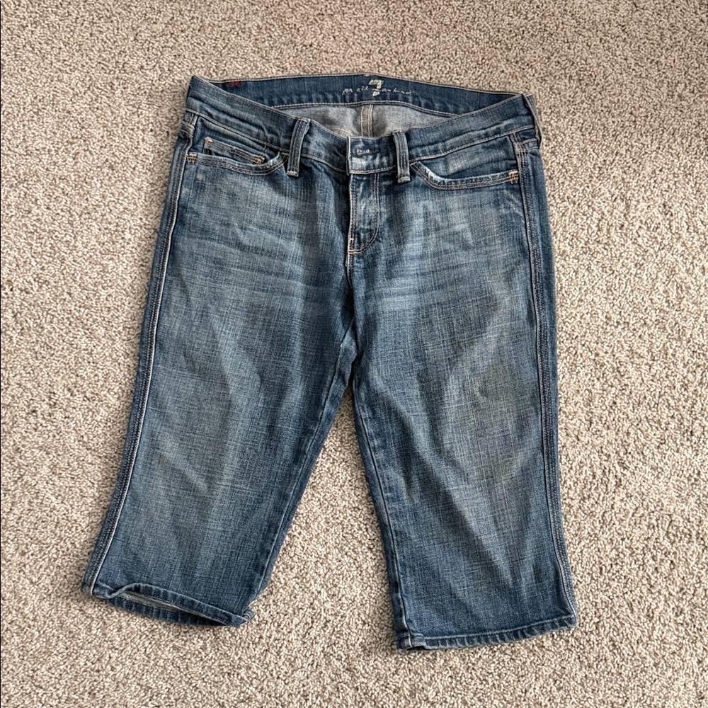 7 For All Mankind Blue Women's Bermuda Shorts
